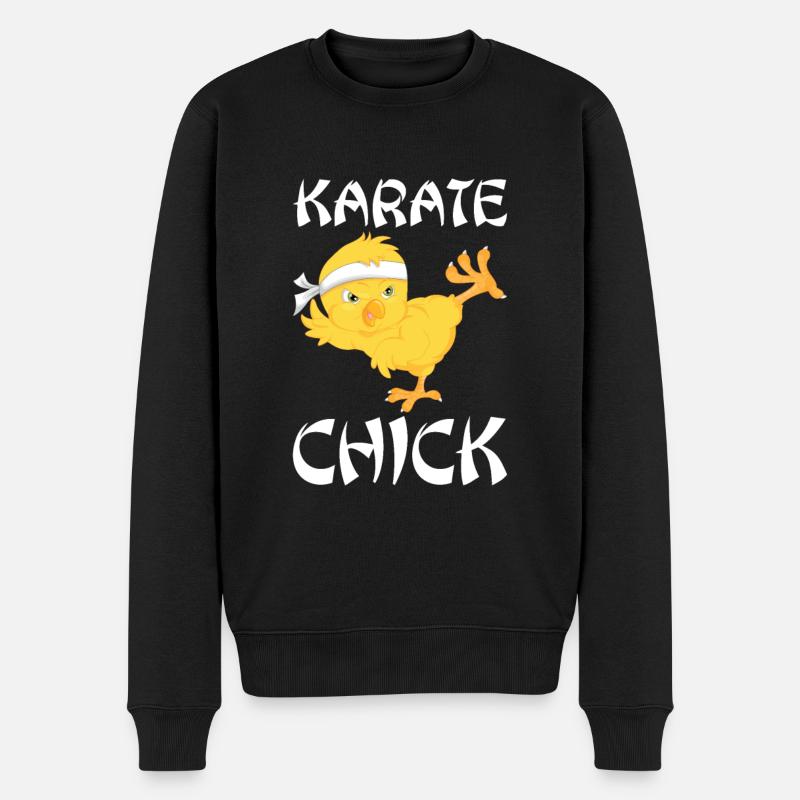 Karate Chick - Männer Premium Bio Pullover - Schwarz