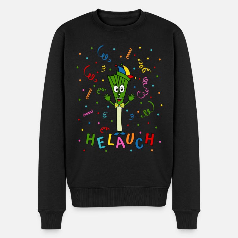 Lauch Helauch Fasching Konfetti Helau Fastnacht - Männer Premium Bio Pullover - Schwarz