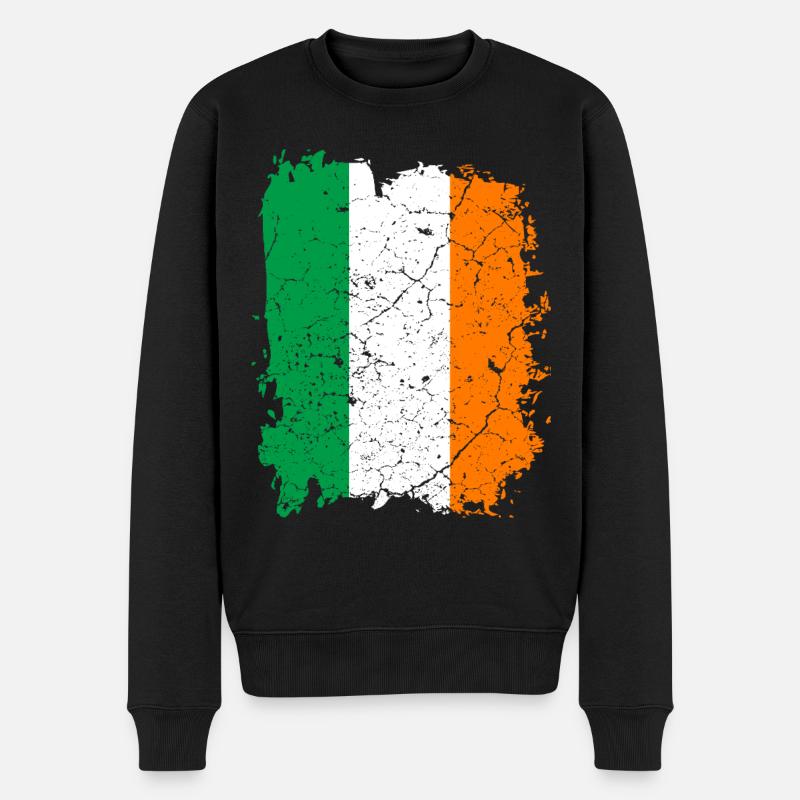 Drapeau irlandais - Pull Premium bio Homme - noir