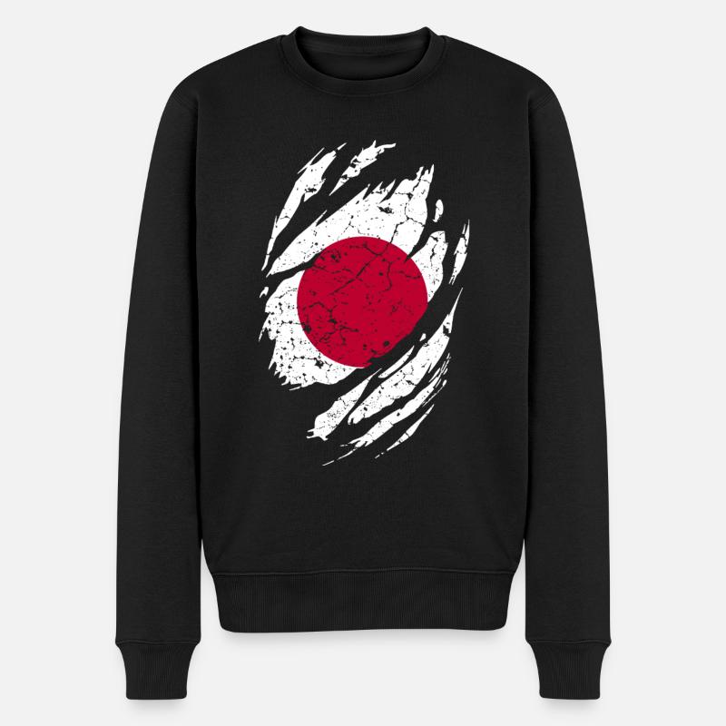 Drapeau du japon - Pull Premium bio Homme - noir