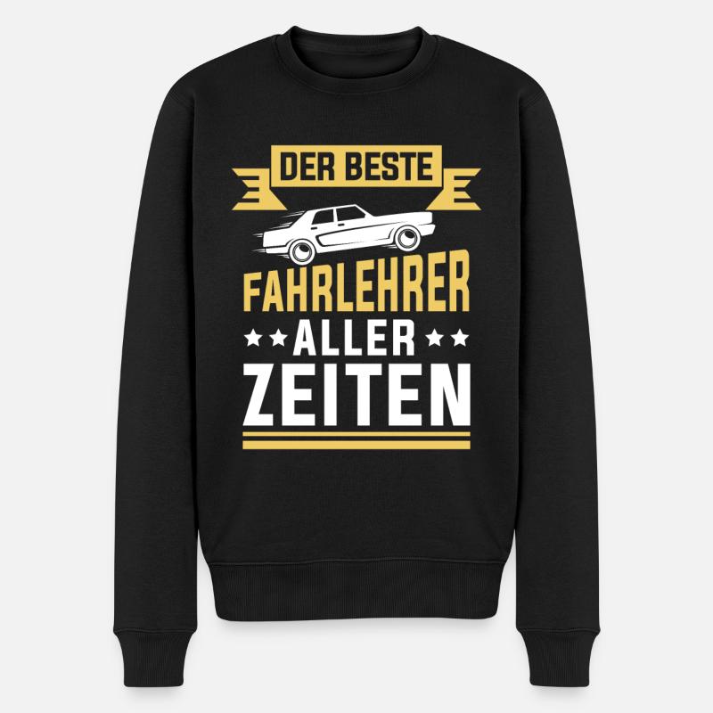 DER BESTE FAHRLEHRER ALLER ZEITEN - FAHRSCHULE - Männer Premium Bio Pullover - Schwarz