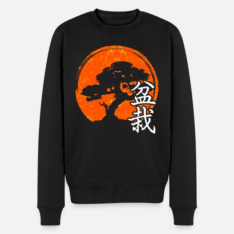 Japan - Männer Premium Bio Pullover - Schwarz