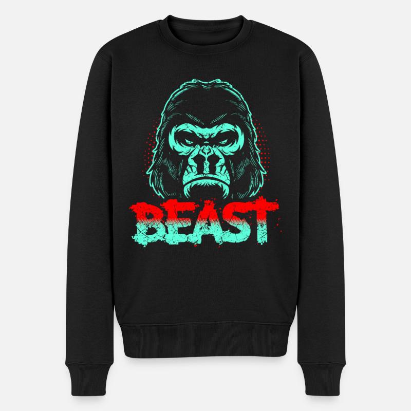 Gorilla Gym Beast - Pull Premium bio Homme - noir