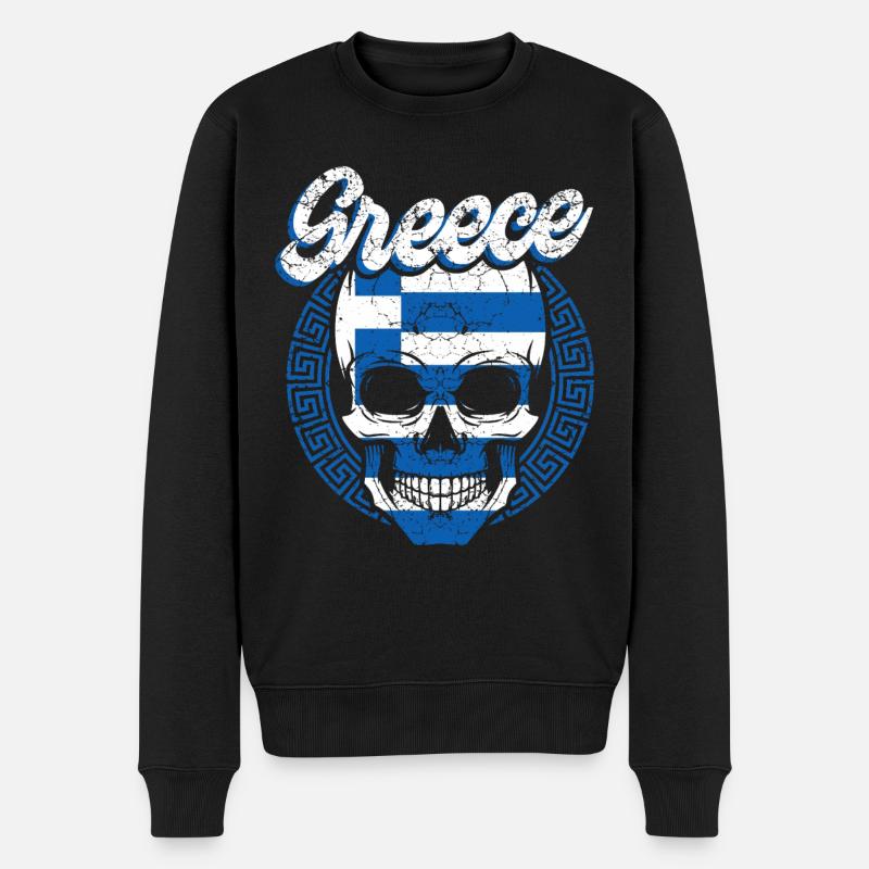 Grèce - Pull Premium bio Homme - noir
