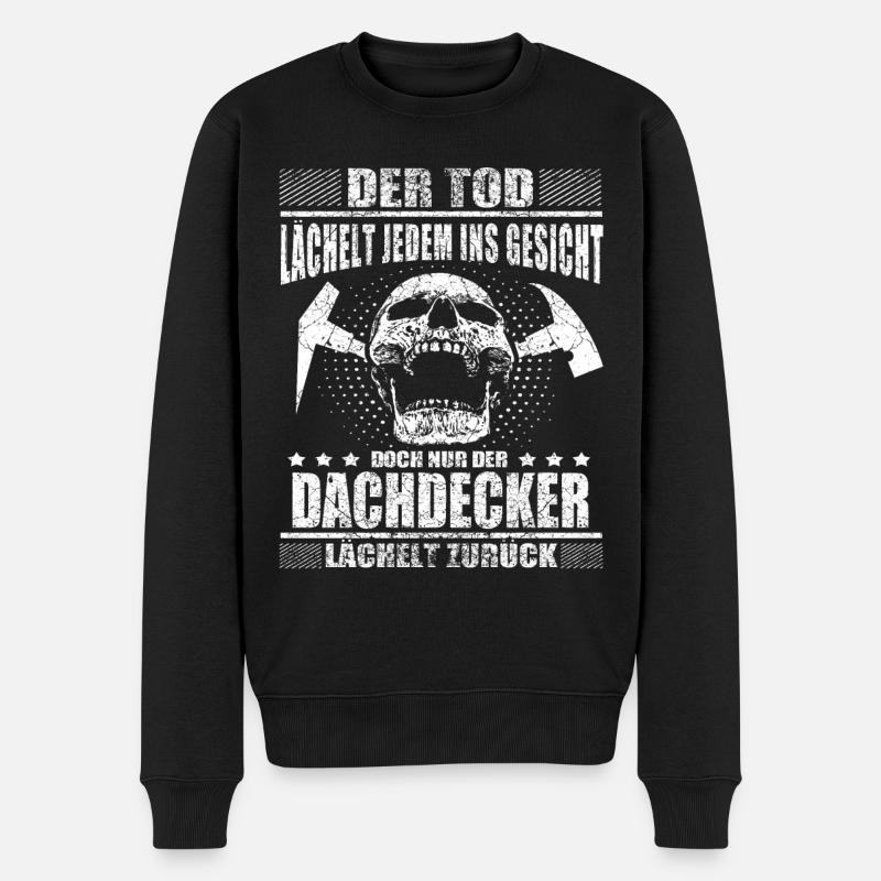 Dachdecker - Männer Premium Bio Pullover - Schwarz