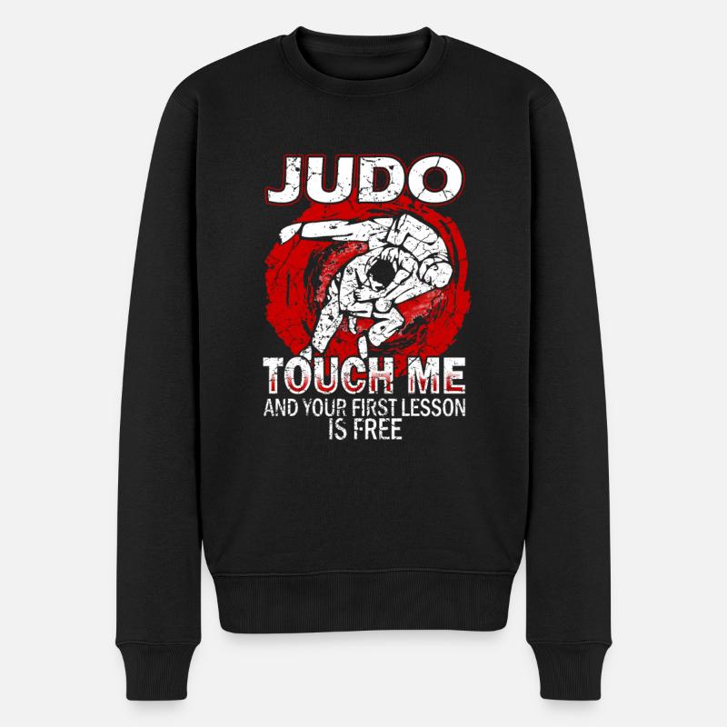 Judo - Männer Premium Bio Pullover - Schwarz