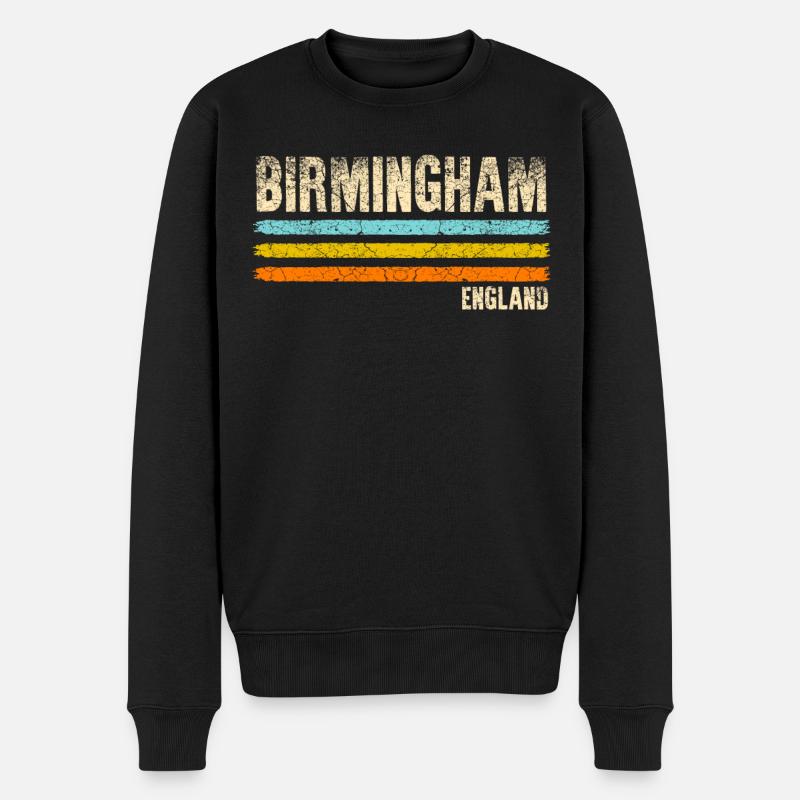 Birmingham England - Männer Premium Bio Pullover - Schwarz