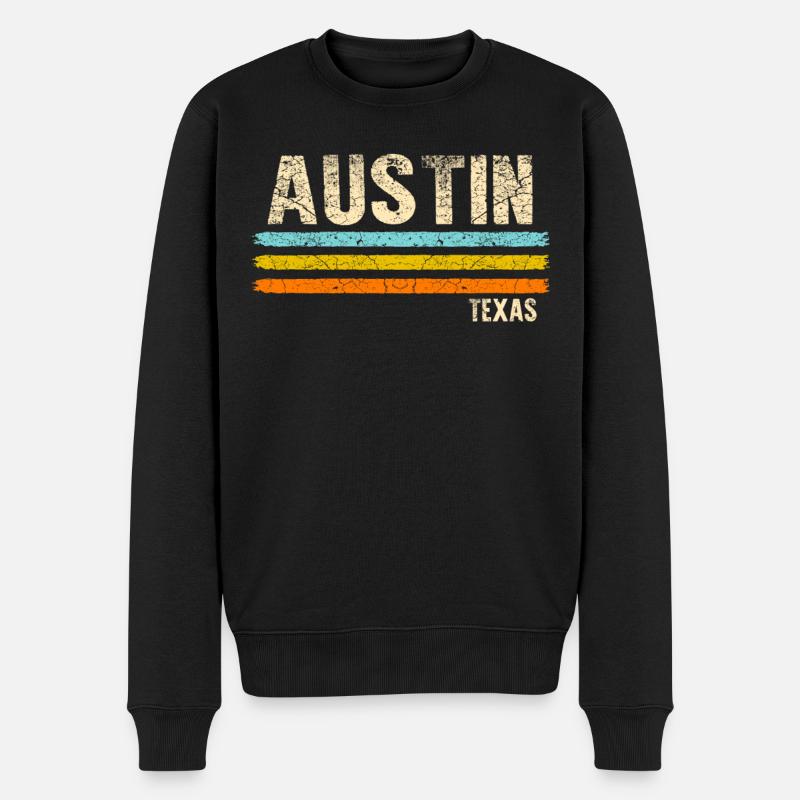 Austin Texas - Pull Premium bio Homme - noir