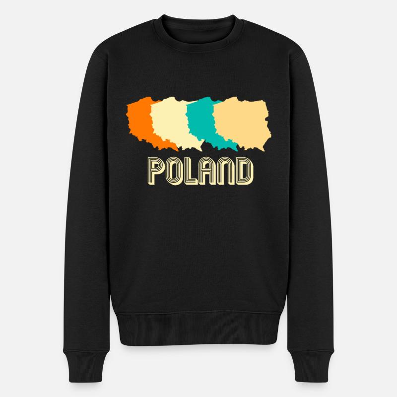 Pologne Polska - Pull Premium bio Homme - noir
