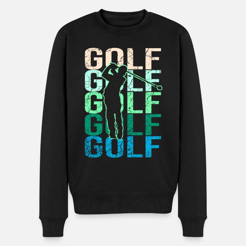 Golf - Männer Premium Bio Pullover - Schwarz