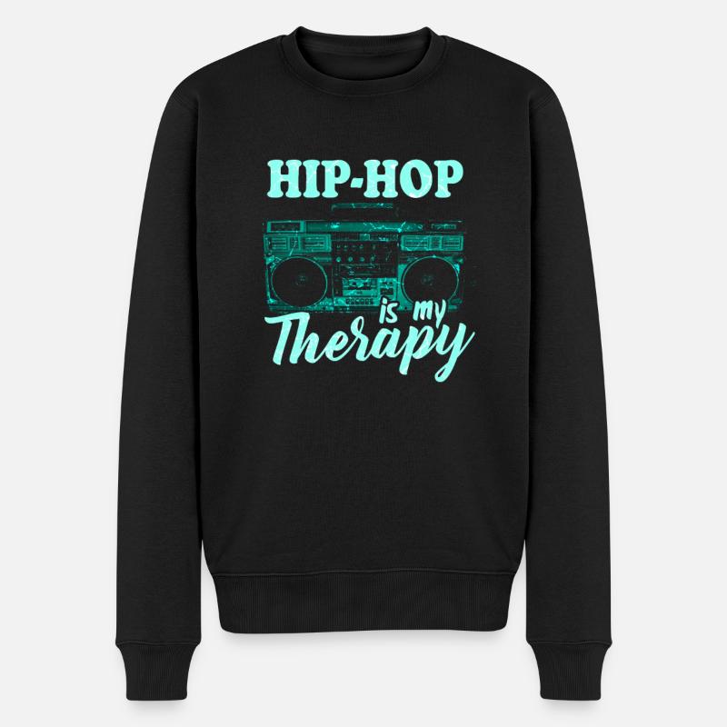 Hip-Hop Musik - Männer Premium Bio Pullover - Schwarz