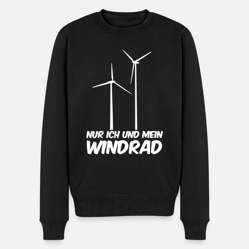 Nur mein Windrad Windpark Windkraft - Männer Premium Bio Pullover - Schwarz