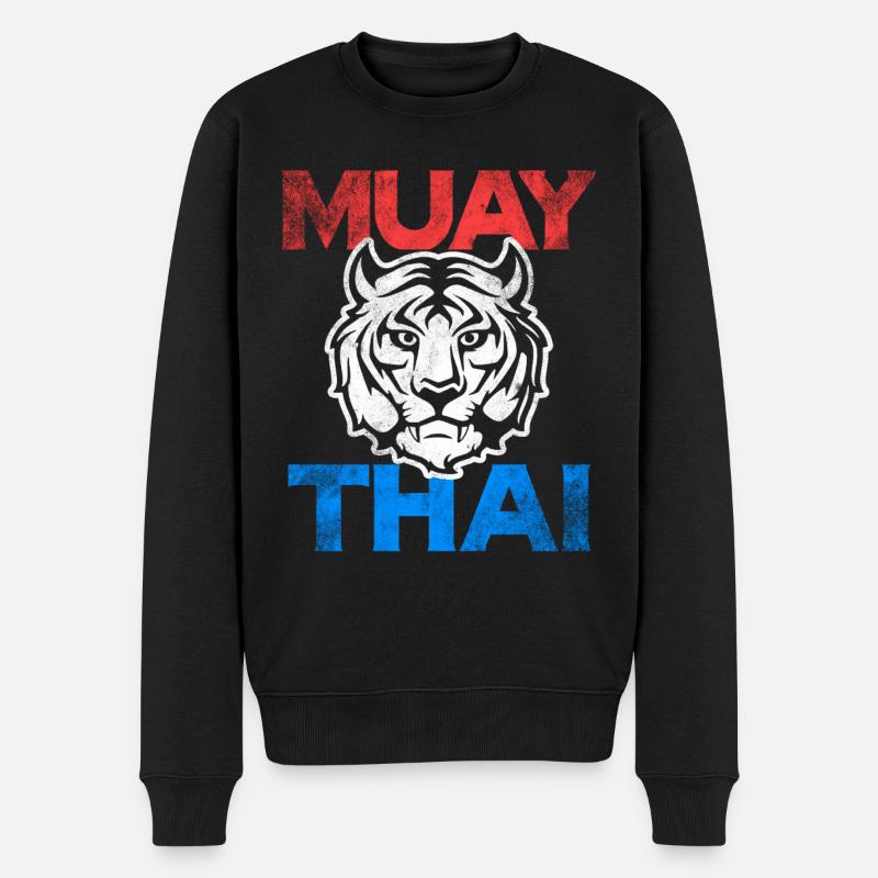 Muay Thai - Männer Premium Bio Pullover - Schwarz