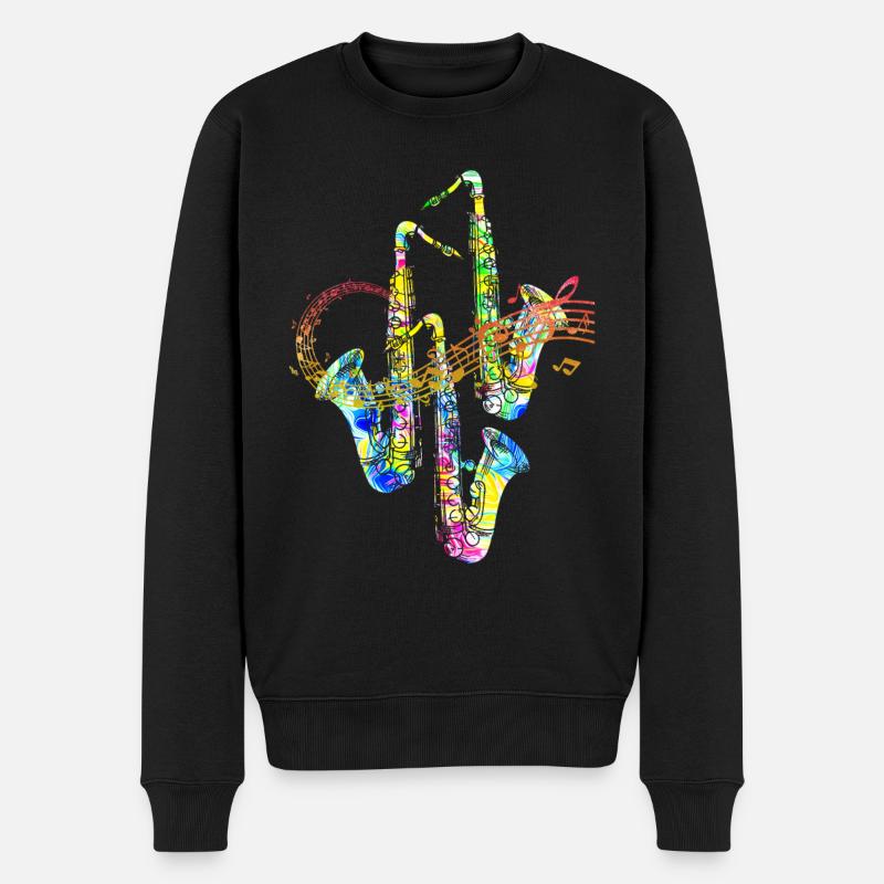 saxophone - Pull Premium bio Homme - noir