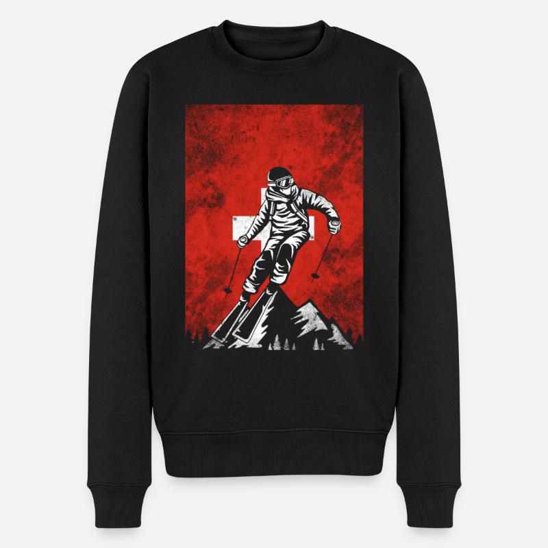 Suisse ski - Pull Premium bio Homme - noir