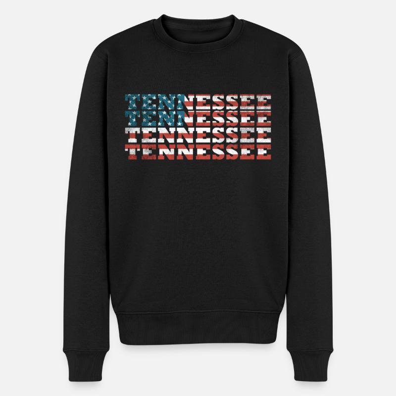 Tennessee États-Unis - Pull Premium bio Homme - noir