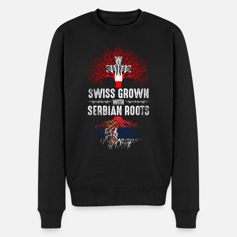 Suisse d'origine serbe - Pull Premium bio Homme - noir