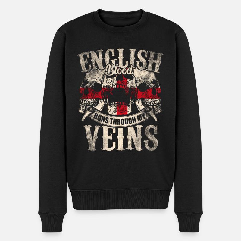 Angleterre britannique - Pull Premium bio Homme - noir