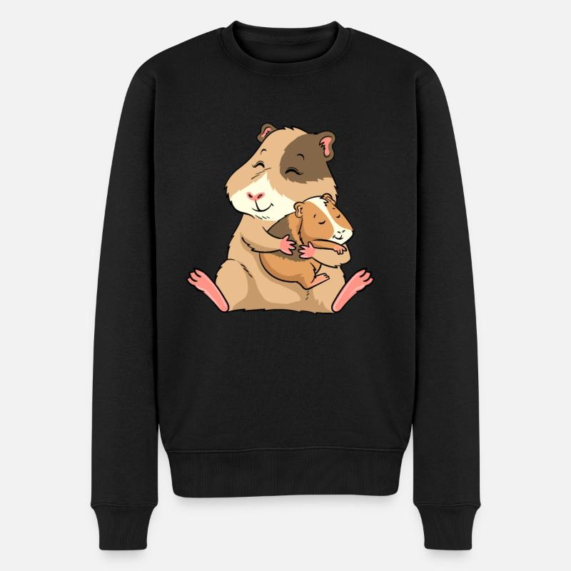 Cochon d'Inde bébé jeune maman - Pull Premium bio Homme - noir