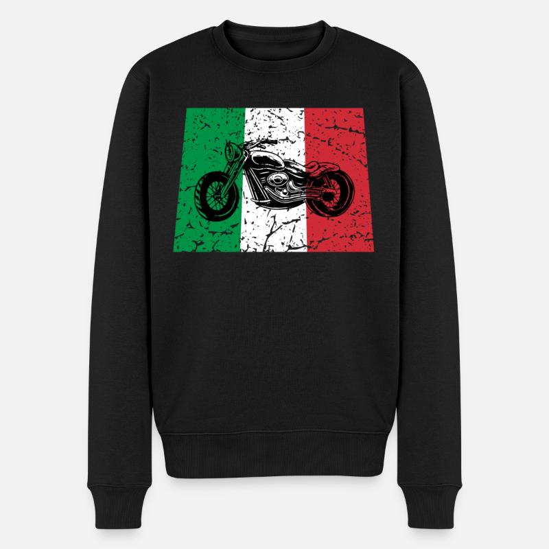 Italie Moto Tuning Mechanic Chopper Rome - Pull Premium bio Homme - noir