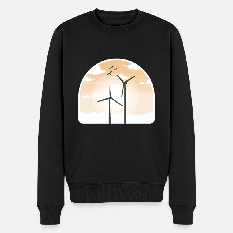 Graphique de puissance éolienne éolienne éolienne - Pull Premium bio Homme - noir