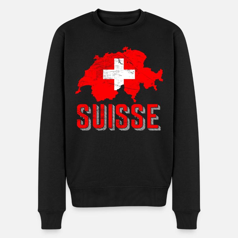 Suisse - Pull Premium bio Homme - noir