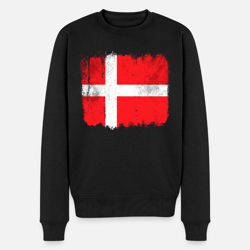 Drapeau danemark - Pull Premium bio Homme - noir