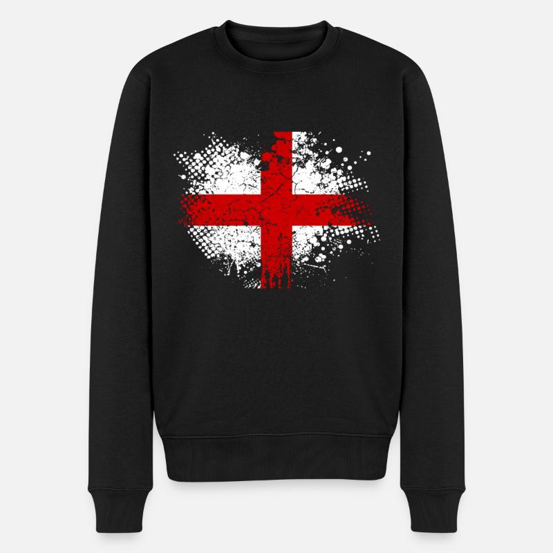 Union Jack - Men's Premium Organic Jumper - black