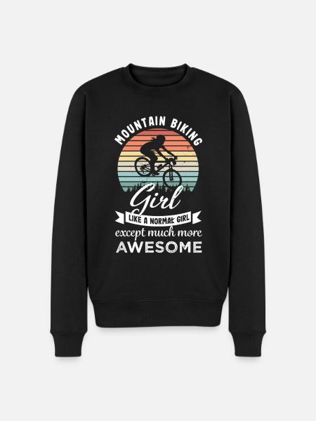 Fantastisk mountainbike-pige MTB-gave - Økologisk premium-sweatshirt til mænd - sort