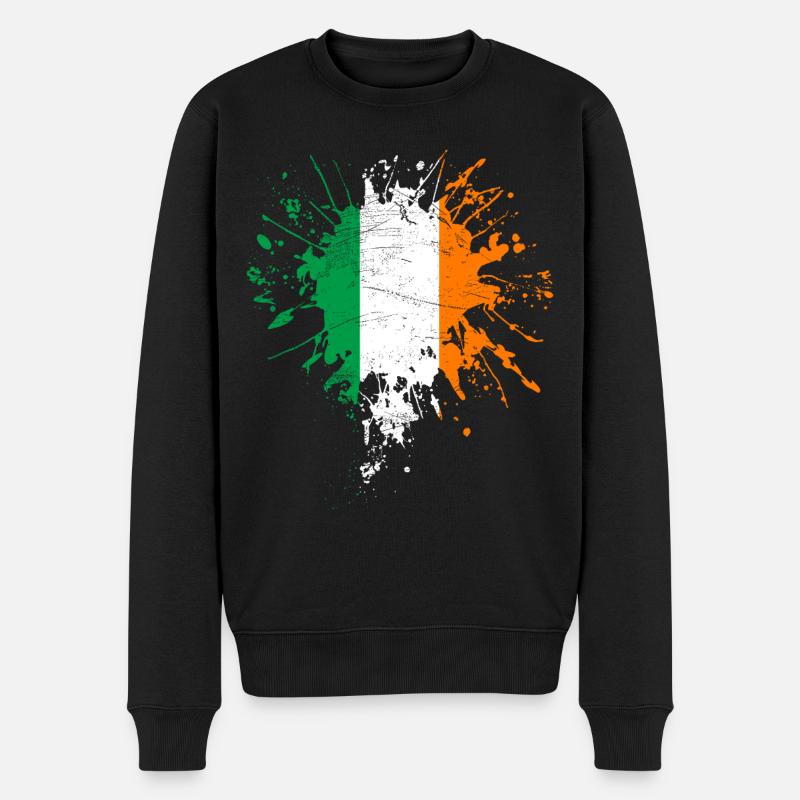 Drapeau irlandais - Pull Premium bio Homme - noir