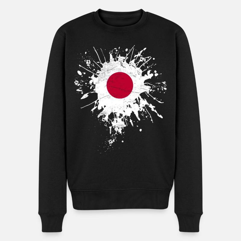 Drapeau du Japon - Pull Premium bio Homme - noir