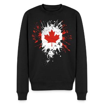 Kanada Flagge - Männer Premium Bio Pullover - Schwarz - Vorne - Nico (187cm)