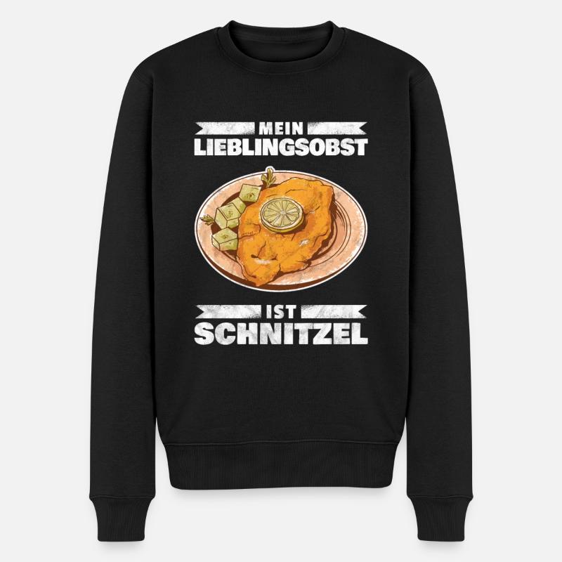 Wiener Schnitzel Kalbfleisch Österreich - Obst - Männer Premium Bio Pullover - Schwarz