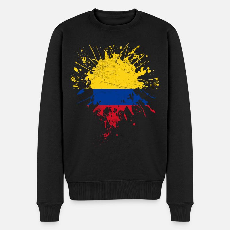 Colombie Drapeau - Pull Premium bio Homme - noir