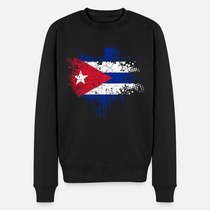 Cuba drapeau - Pull Premium bio Homme - noir