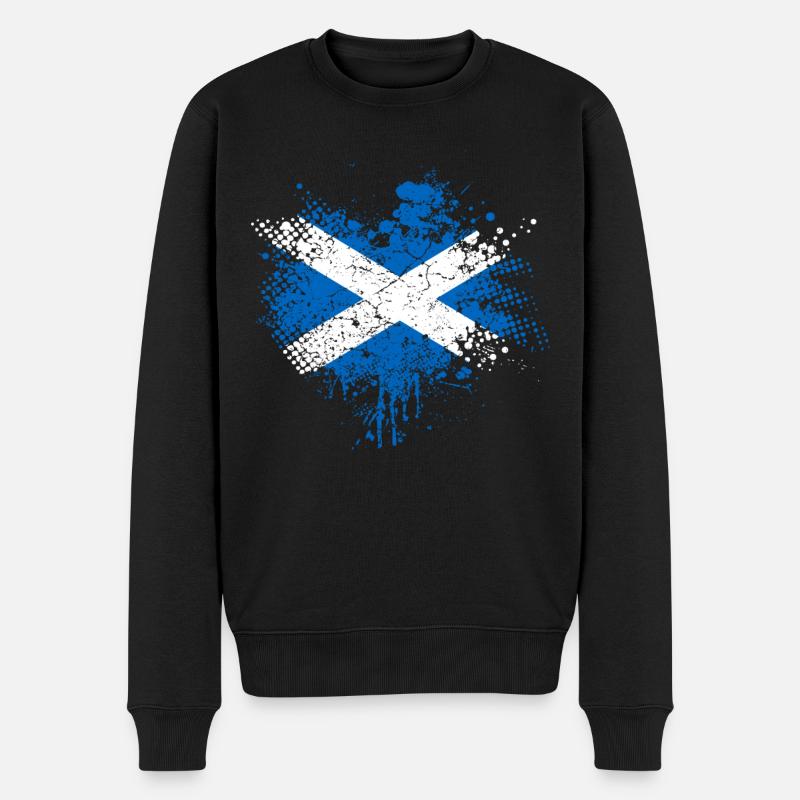 Schottland Flagge - Männer Premium Bio Pullover - Schwarz