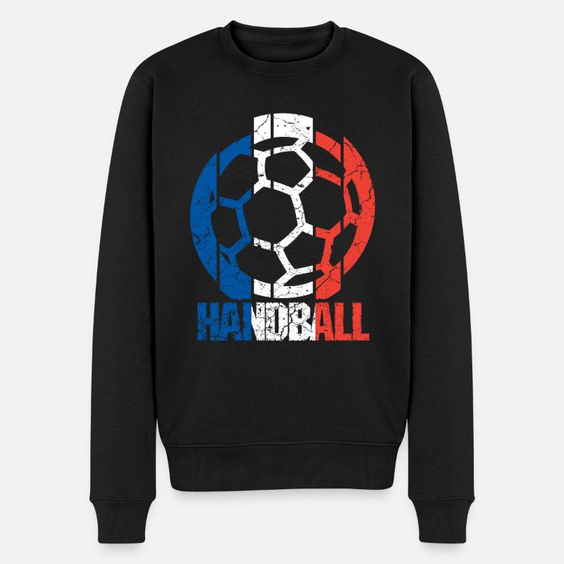 Frankreich Handball - Männer Premium Bio Pullover - Schwarz