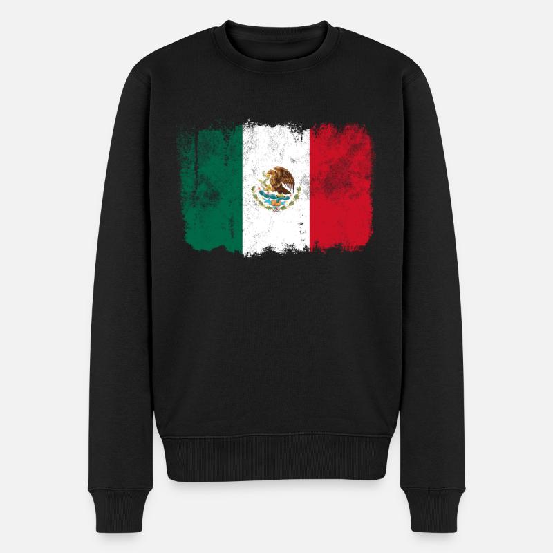 Drapeau du Mexique - Pull Premium bio Homme - noir