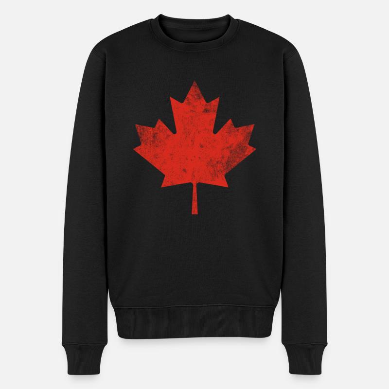 Canada Maple Leaf - Men's Premium Organic Jumper - black