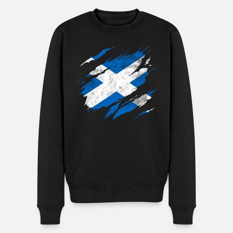 Drapeau Ecosse - Pull Premium bio Homme - noir