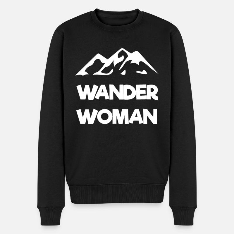 Wander Woman - Männer Premium Bio Pullover - Schwarz