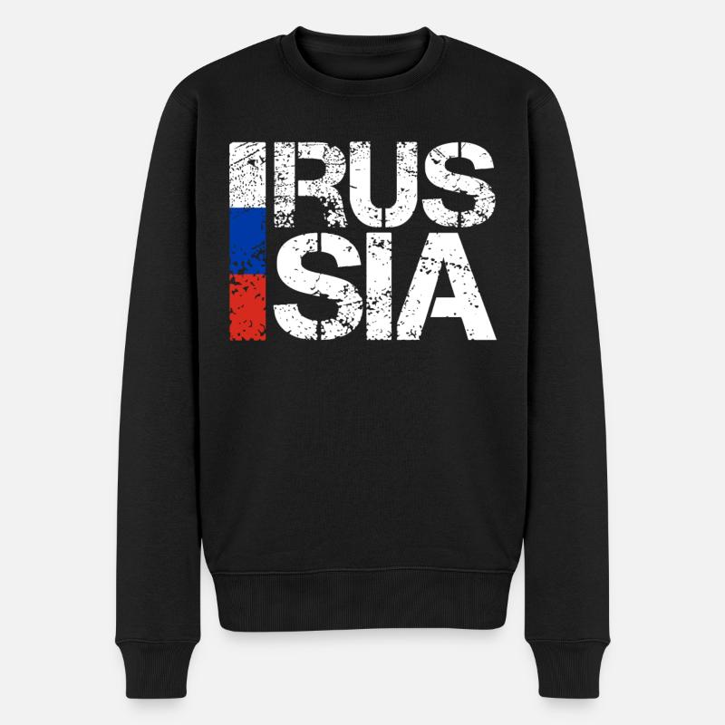 Russie - Pull Premium bio Homme - noir