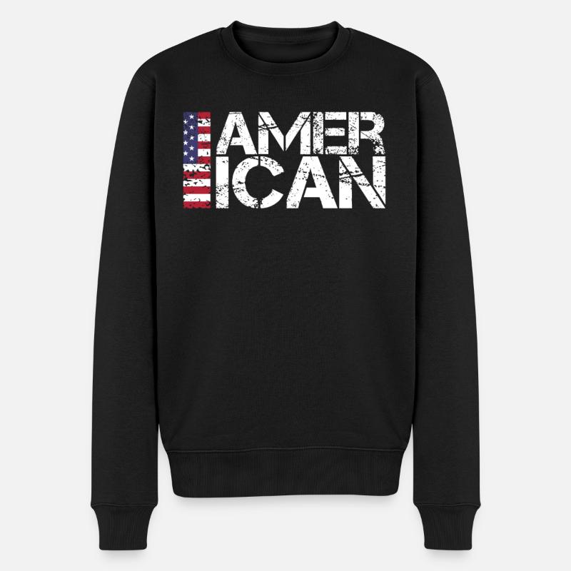 Américain - Pull Premium bio Homme - noir