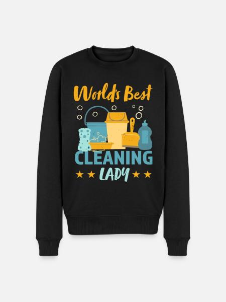 Best Cleaning Lady Housekeeping Gift - Men's Premium Organic Jumper - black