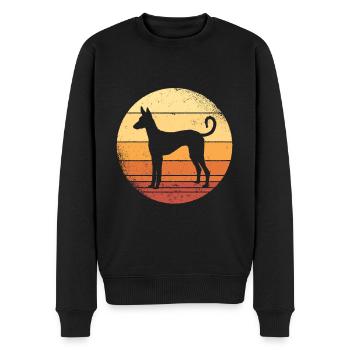 Graphique de chien espagnol Podenco - Pull Premium bio Homme - noir - Devant - Nico (187cm)