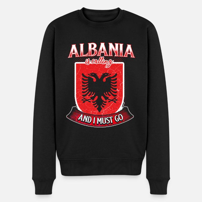 Albanie - Pull Premium bio Homme - noir