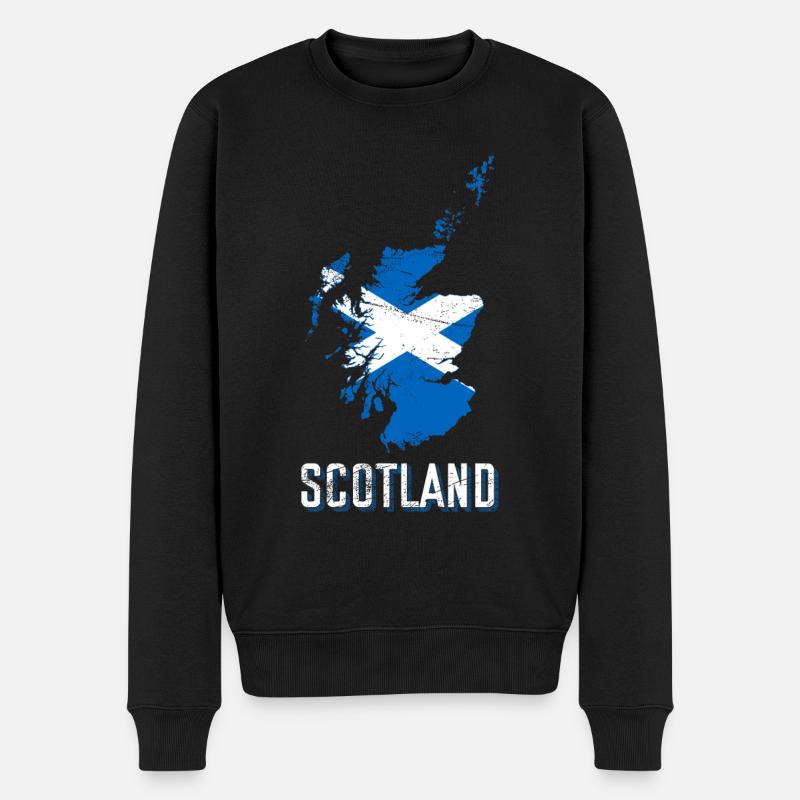 Ecosse Drapeau Géographie - Pull Premium bio Homme - noir