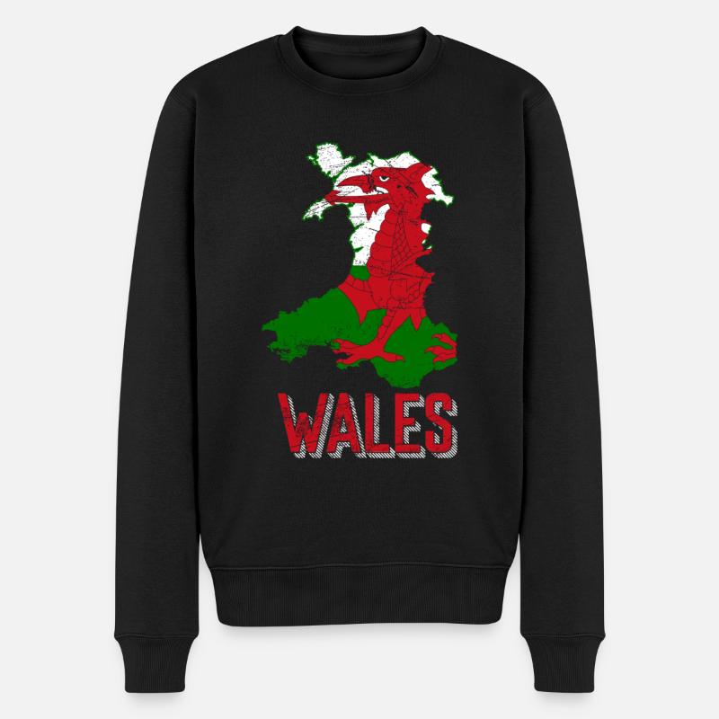 Pays de Galles - Pull Premium bio Homme - noir