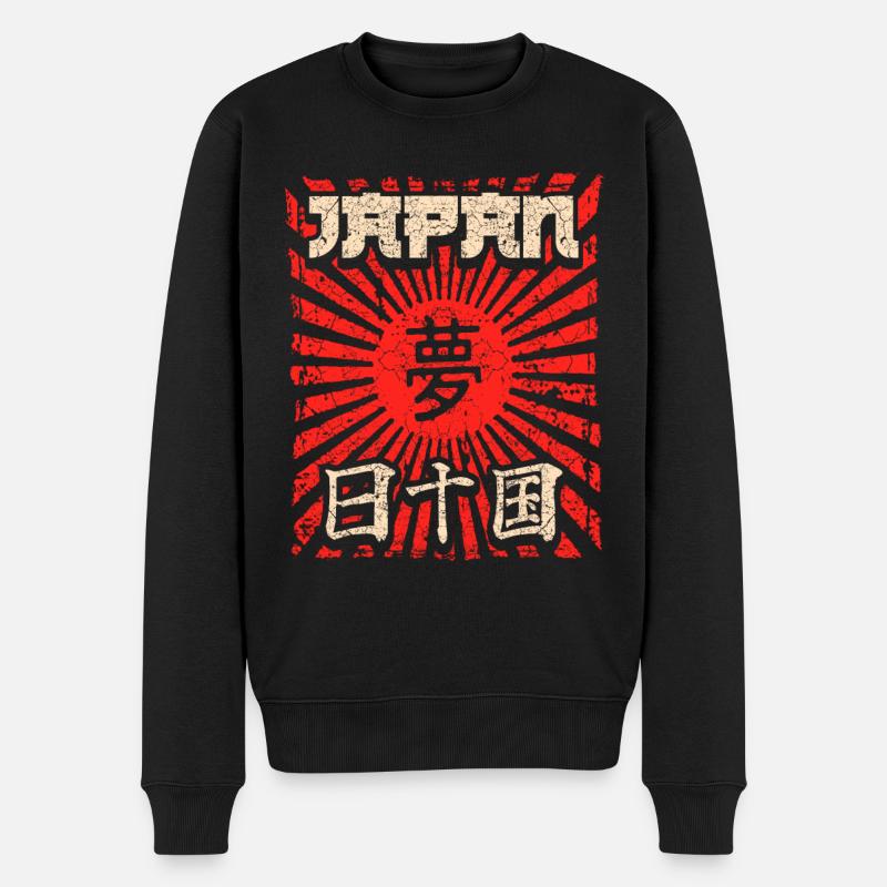 Design japonais - Pull Premium bio Homme - noir