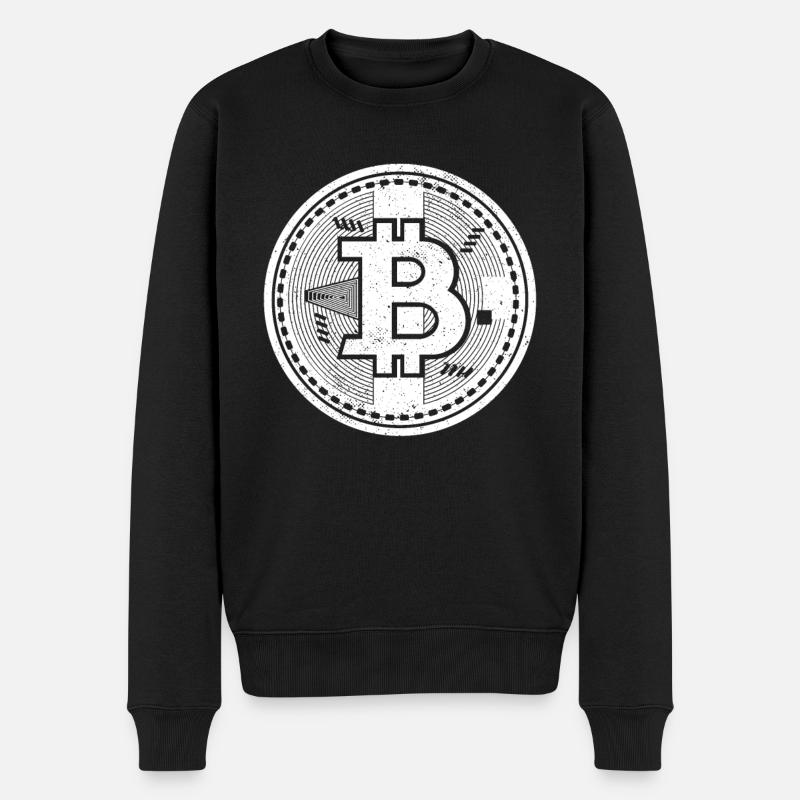 Bitcoin - Pull Premium bio Homme - noir